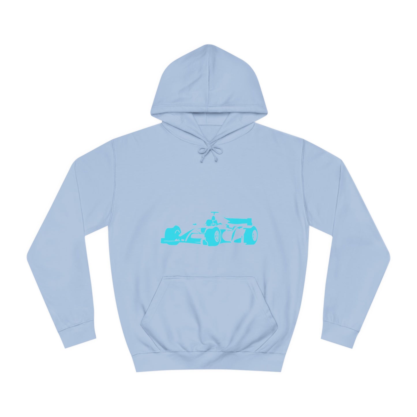 Light Blue Racing Car Hoodie