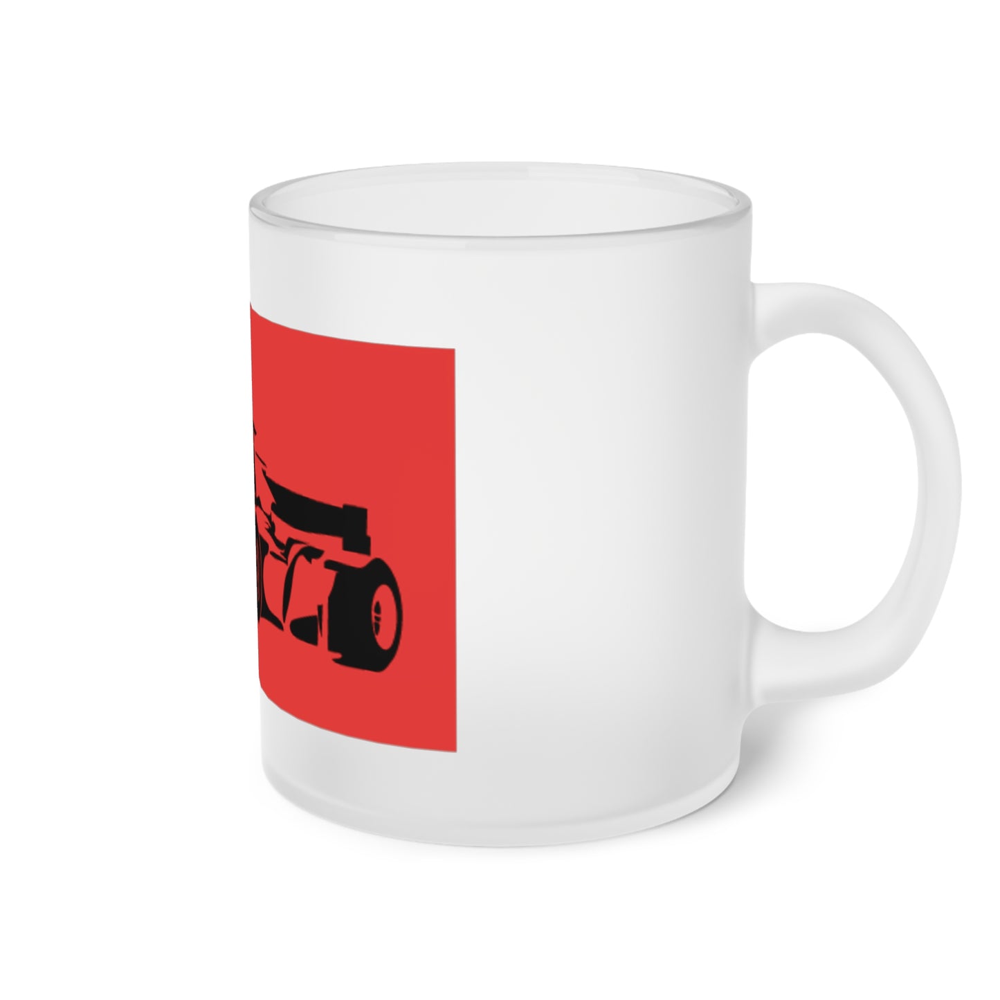 Chinese Racing Frosted Glass Mug