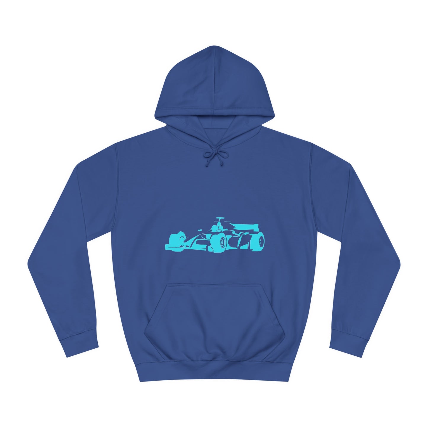 Light Blue Racing Car Hoodie