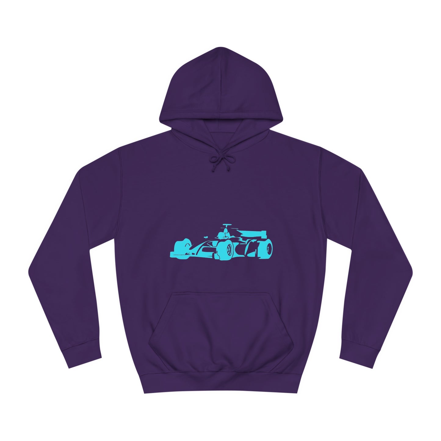 Light Blue Racing Car Hoodie