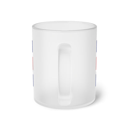 British Racing Frosted Glass Mug