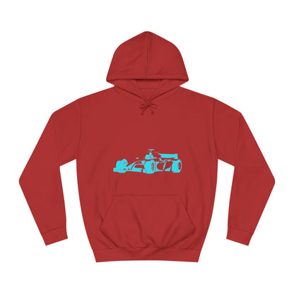 Light Blue Racing Car Hoodie