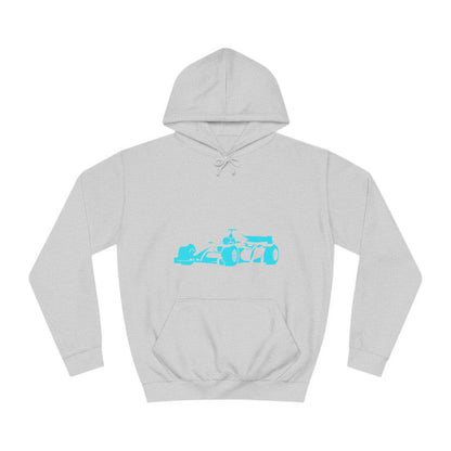 Light Blue Racing Car Hoodie