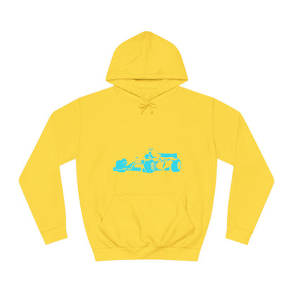 Light Blue Racing Car Hoodie