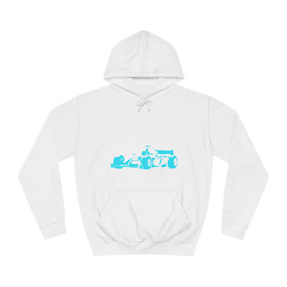 Light Blue Racing Car Hoodie