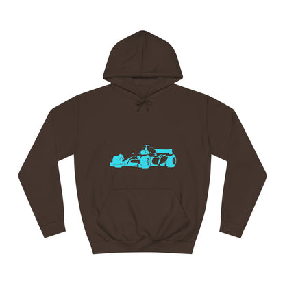 Light Blue Racing Car Hoodie
