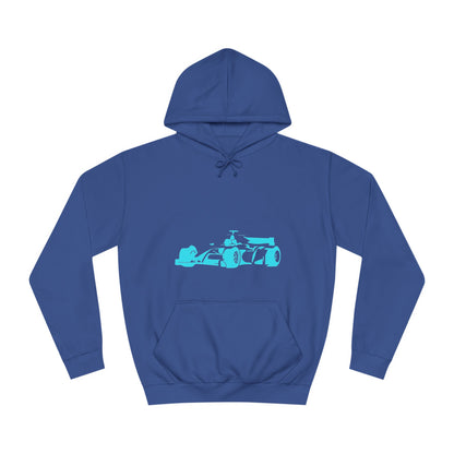 Light Blue Racing Car Hoodie