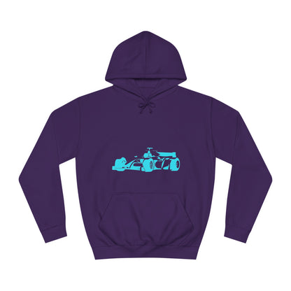 Light Blue Racing Car Hoodie