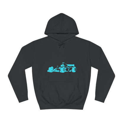 Light Blue Racing Car Hoodie